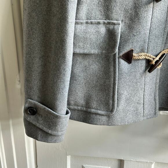 J Crew Classic Duffle Toggle Hooded Coat Melton Wool - Picture 5 of 9